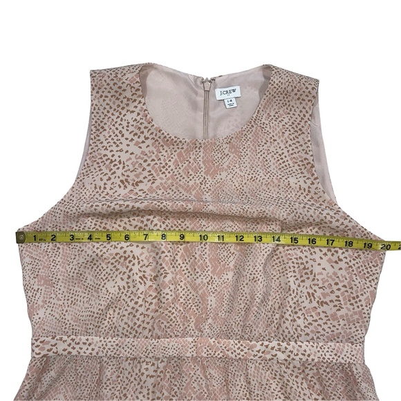 J.Crew Factory Women'sSleeveless Light Baby Pink Printed Tiered Midi Dress Sz14 - Picture 8 of 12